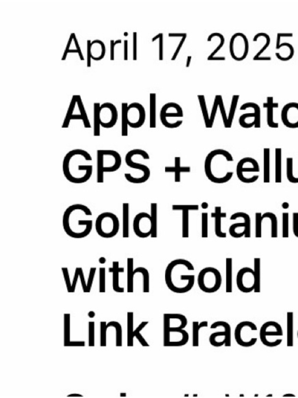 Apple Gold Titanium Smartwatch with Gold Link Bracelet 42mm